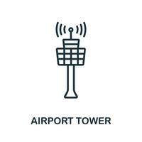 luchthaven toren icoon van luchthaven verzameling. gemakkelijk lijn luchthaven toren icoon voor Sjablonen, web ontwerp en infographics vector