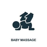 baby massage icoon. gemakkelijk element van kind ontwikkeling verzameling. creatief baby massage icoon voor web ontwerp, Sjablonen, infographics en meer vector