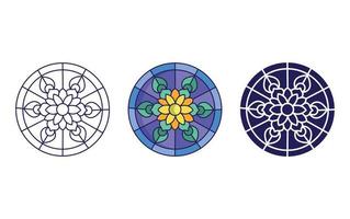 mandala icoon ontwerp, meetkundig ornament vector