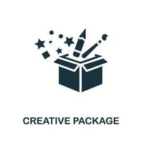 creatief pakket icoon. gemakkelijk lijn element creatief pakket symbool voor Sjablonen, web ontwerp en infographics vector