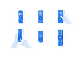 Flat TV Remote Vectors