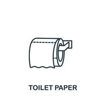 toilet papier icoon van schoonmaak verzameling. gemakkelijk lijn element toilet papier symbool voor Sjablonen, web ontwerp en infographics vector