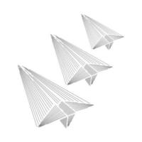 papier vliegtuig teken sjabloon ontwerp. bericht via papier vliegtuig icoon. vector