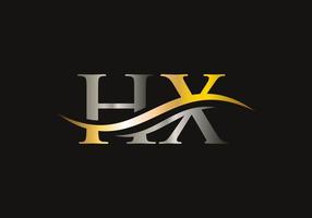 eerste gekoppeld brief hx logo ontwerp. modern brief hx logo ontwerp vector met modern modieus