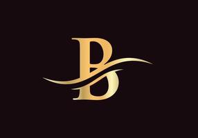 eerste b brief logo met modern bedrijf typografie sjabloon. creatief brief b logo ontwerp vector