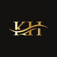 water Golf kh logo vector. swoosh brief kh logo ontwerp voor bedrijf en bedrijf identiteit vector