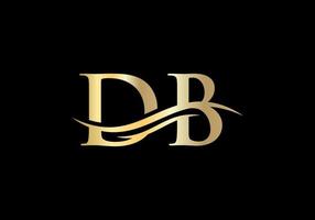 brief db logo ontwerp vector