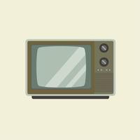 wijnoogst klassiek televisie vlak ontwerp vector illustratie. retro TV ontwerp. oudjes elektronisch