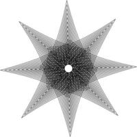 ster vormig zwart en wit meetkundig geconcentreerd lijn kader illustratie materiaal vector illustratie voorraad illustratie.