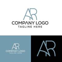 eerste brief ar logo ontwerp monogram creatief modern teken symbool icoon vector