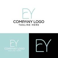 eerste brief ey logo ontwerp monogram creatief modern teken symbool icoon vector