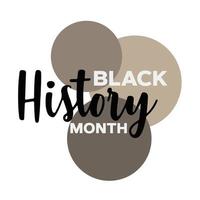 zwart geschiedenis maand, hand- belettering, minimalistische banier, vakantie kaart vector
