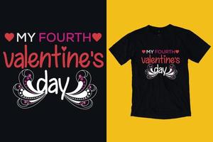 happy Valentijnsdag t-shirt ontwerp vector