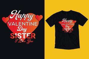 happy Valentijnsdag t-shirt ontwerp vector