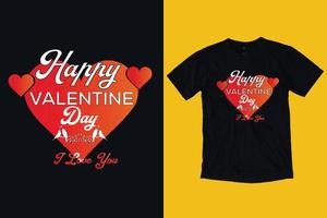 happy Valentijnsdag t-shirt ontwerp vector