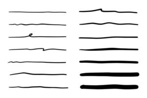 vector set hand getrokken onderstrepen.