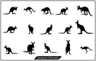kangoeroe vector silhouet geïsoleerd vector