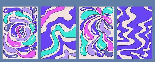 trippy psychedelisch poster voor ontwerp. retro zuur achtergrond. retro y2k psychedelisch ontwerp. meetkundig kunst. abstract trippy kunst vector