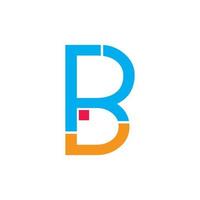 abstract brief br rb meetkundig lijn logo vector