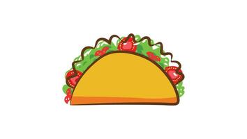 hand- getrokken Mexicaans taco's vector ontwerp