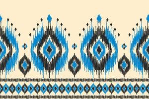 grens etnisch ikat patroon kunst. kleding stof Amerikaans, Mexicaans stijl. meetkundig gestreept oorspronkelijk. vector