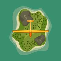 Gratis Vector Flying Glider over het eiland