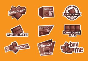 Chocolade Sticker Vectoren