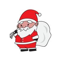 de kerstman claus vector illustraties ontwerp icoon