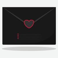 schattig envelop met hart Aan wit achtergrond. gelukkig Valentijnsdag dag. vector