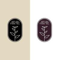 natuur wijnoogst logo vector, retro merk logo inspiratie vector
