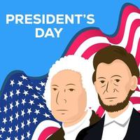 presidenten dag illustratie in vlak ontwerp stijl vector