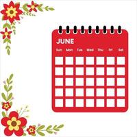 juni maand kalender vector