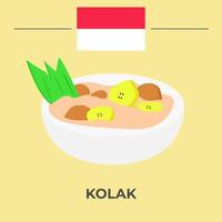 kolak Indonesisch voedsel ontwerp vector