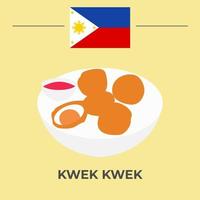 kwek kwek Filippijnen voedsel ontwerp vector