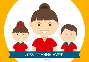 Beste nanny ter wereld illustratie vector