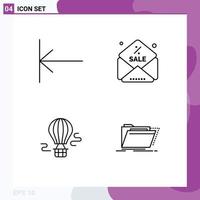 4 creatief pictogrammen modern tekens en symbolen van pijl vervoer korting lucht catalogus bewerkbare vector ontwerp elementen