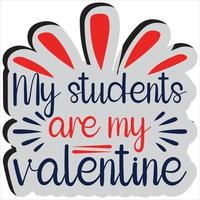 mijn studenten zijn mijn Valentijn vector