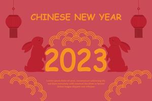 2023 Chinese nieuw jaar viering vector