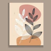 creatief minimalistische hand- trek abstract kunst achtergrond. modern esthetisch illustraties. Boheems stijl verzameling van hedendaags artistiek ontwerp voor muur decoratie, ansichtkaarten, affiches, en brochures. vector