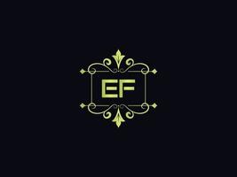 minimaal ef logo afbeelding, plein ef luxe logo brief vector icoon ontwerp