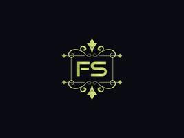 modern fs logo brief, kleurrijk fs luxe logo sjabloon vector