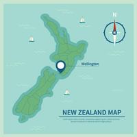 Gratis Nieuw-Zeeland kaart illustratie vector