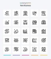 creatief nieuw bedrijf 25 schets icoon pak zo net zo papier. bedrijf . . . prijs vector