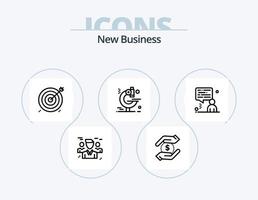 nieuw bedrijf lijn icoon pak 5 icoon ontwerp. bedrijf. bedrijf. bedrijf. bankieren. bescherming vector