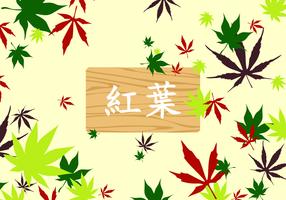 Japanse esdoorn patroon gratis vector