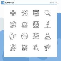 16 gebruiker koppel schets pak van modern tekens en symbolen van valuta Chinese online contant geld zoeken bewerkbare vector ontwerp elementen