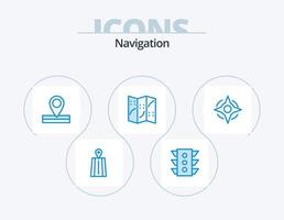 navigatie blauw icoon pak 5 icoon ontwerp. . navigatie. kaart. kompas. navigatie vector