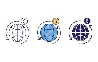 icoon wereldeconomie vector