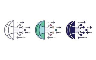 globaal technologie icoon vector