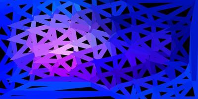 donkerroze, blauwe vector geometrische veelhoekige lay-out.
